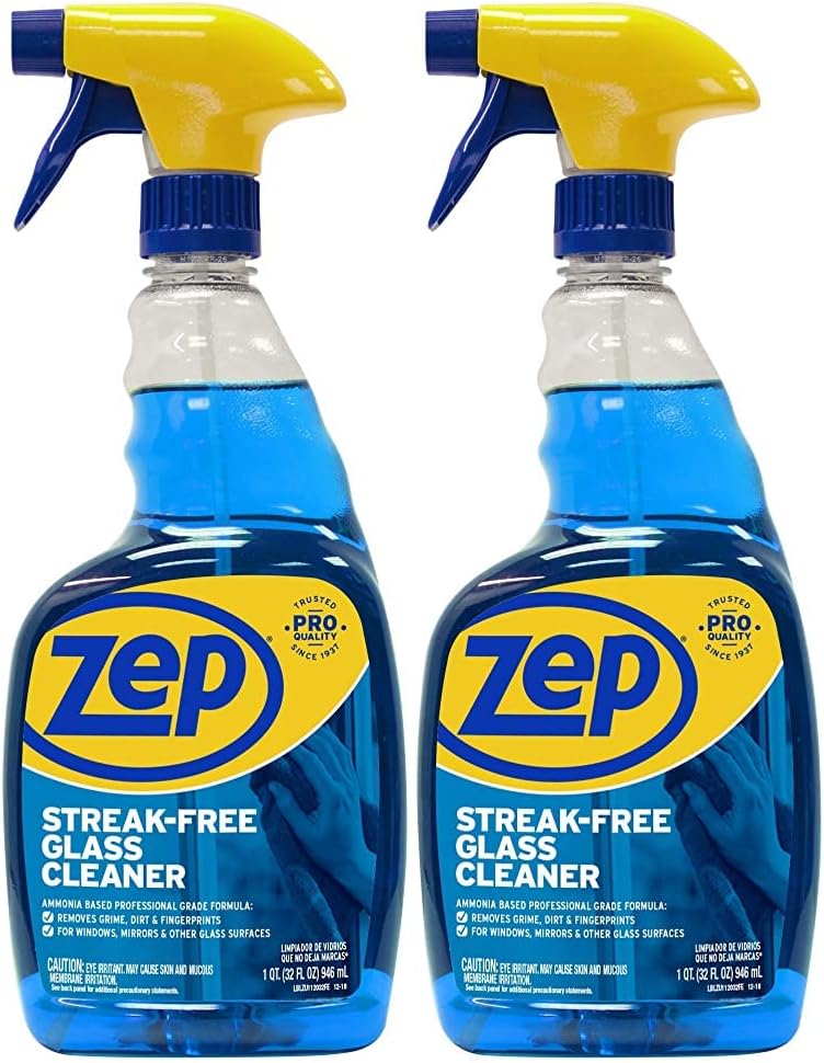 Zep Streak-Free Glass Cleaner - 32 oz (Case of 2) ZU112032