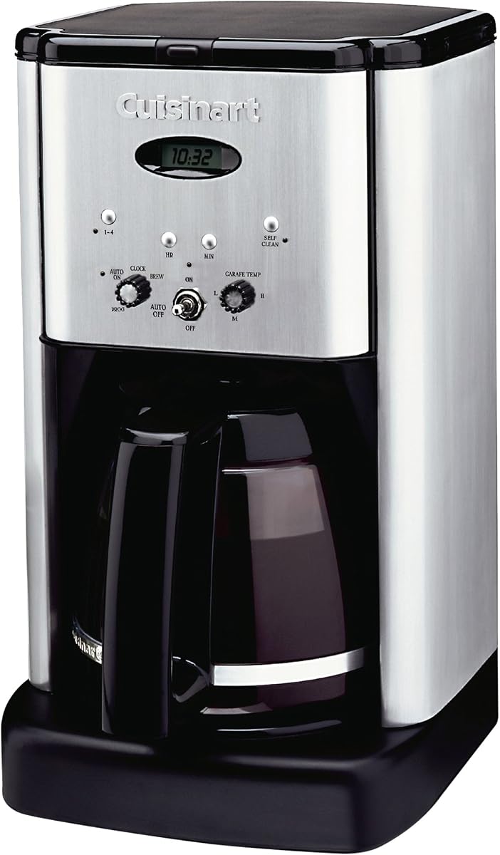 Cuisinart 12-Cup Programmable Brew Central drip coffee maker in stainless steel