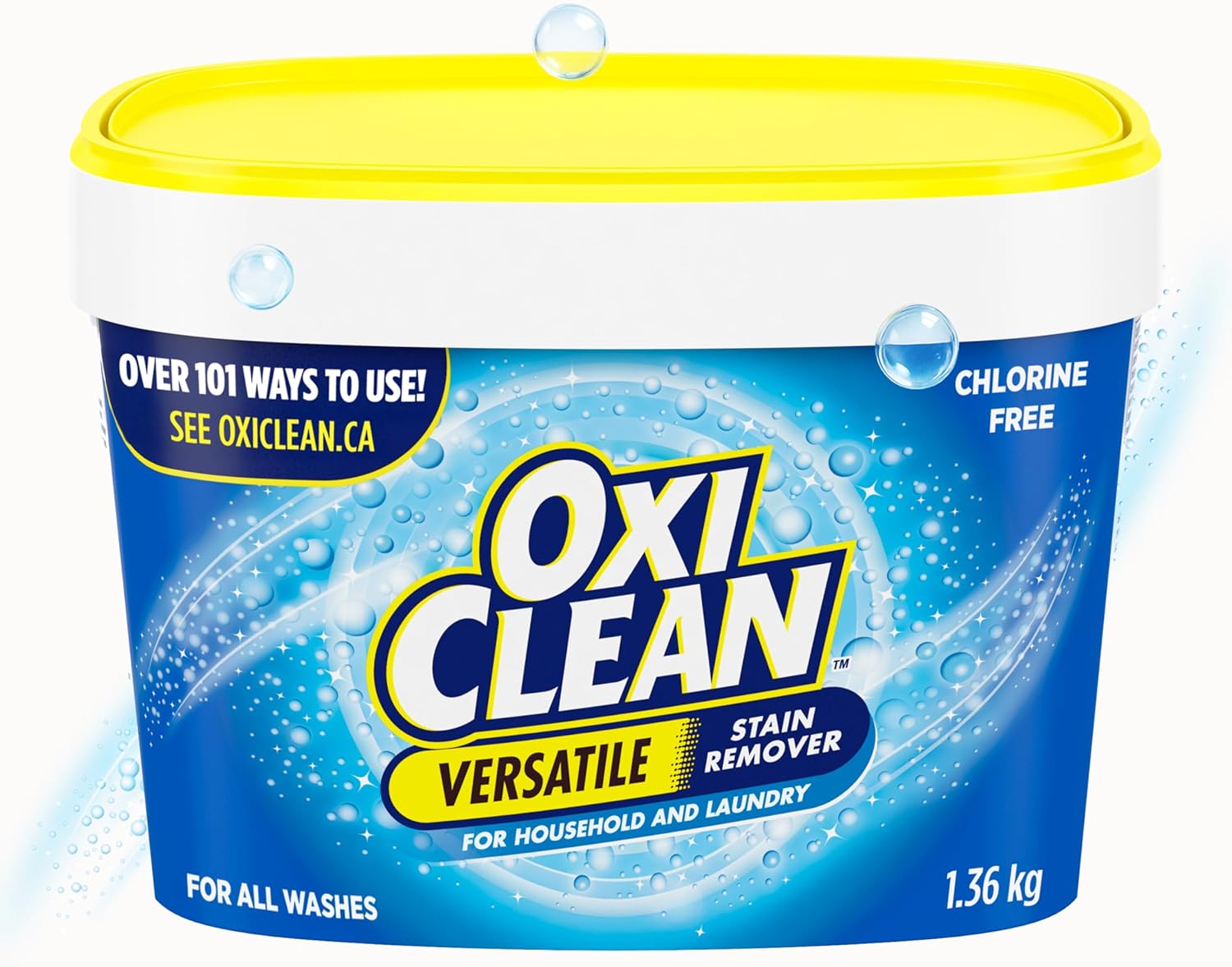 OxiClean All-Purpose Stain Remover Powder for Household, Laundry, Carpet, and Upholstery, 1.36 kg