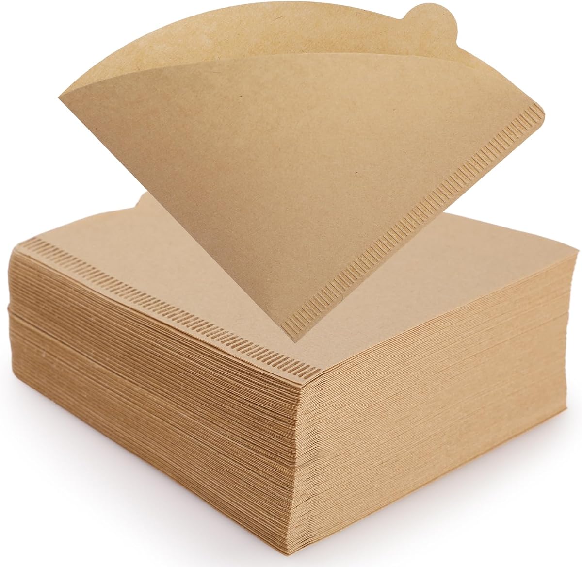 Bighan 100PCS Coffee Filter, Disposable Unbleached Cone Filter Papers Size 02 for Coffee Dripper & Pour Over Coffee Maker, 2-4 Cups