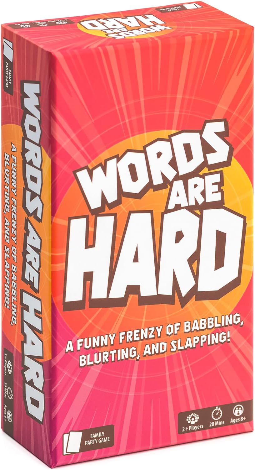 Lost Boy Entertainment Words are Hard - Party Games - Family Card Games - for Kids 8 and up - for Adults - Family Game Night - Travel Game - Creators of Piles!
