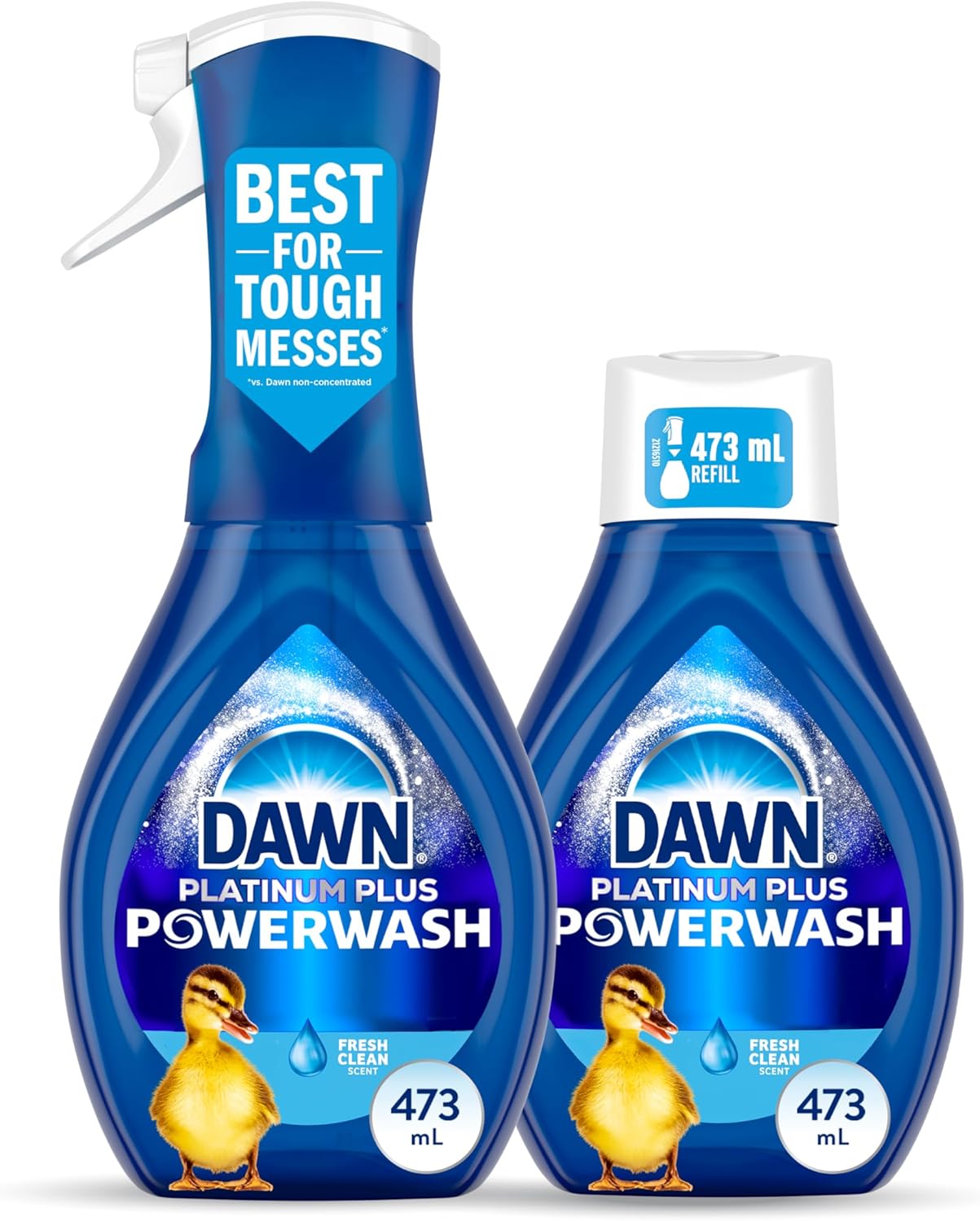 Dawn Platinum Powerwash Dish Spray Starter Kit, Dish Soap, Fresh Scent Bundle, 1 Starter Kit plus 1 Refill (16 fl oz ea)