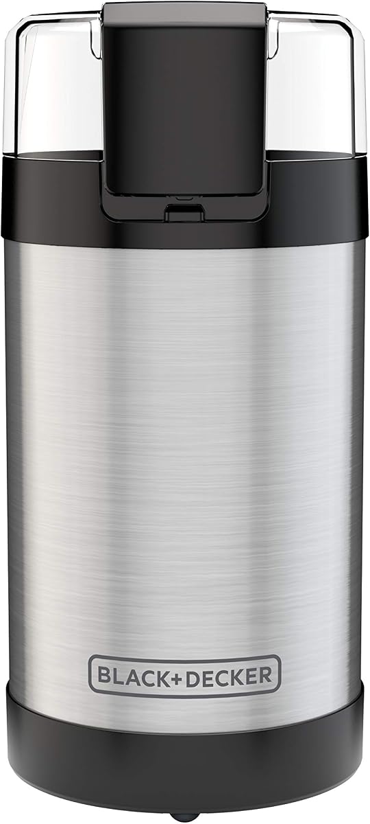 BLACK+DECKER One-Touch Coffee & Spice Grinder with Stainless Steel Blades | coffee grinder with stainless steel blades for fast, quiet coffee bean & spice grinding. Compact, durable.